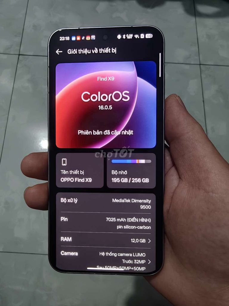 Oppo Find X9 256GB Titan. Mua bán Điện thoại tại Huyện Việt Yên Bắc Giang được đăng bởi Đỗ hải nam hình 1