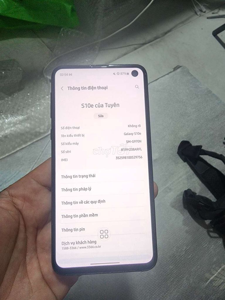 Samsung Galaxy S10e 128GB Đen. Mua bán Điện thoại tại Quận Tân Phú Tp Hồ Chí Minh được đăng bởi Minh Khang Sài gòn MoBILE hình 1