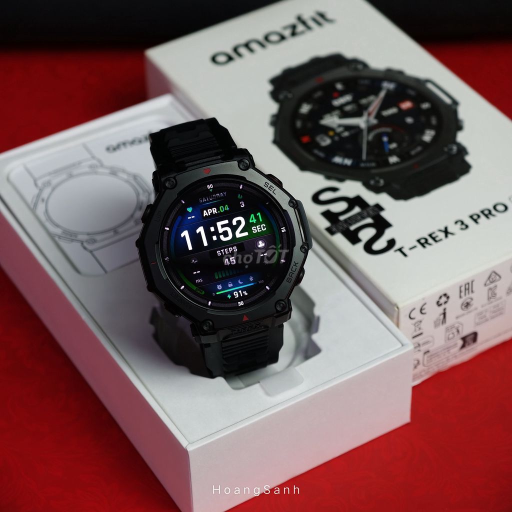 Amazfit T-Rex 3 Pro Đen 48mm Chính Hãng BH 04/2027. Mua bán Thiết bị đeo thông minh tại Quận 11 Tp Hồ Chí Minh được đăng bởi HOÀNG SANH SPORTS hình 1