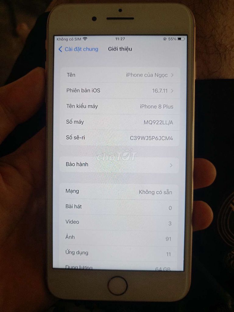 iPhone 8 Plus 64GB Vàng Đã qua sử dụng. Mua bán Điện thoại tại Huyện Tam Nông Phú Thọ được đăng bởi hà thị bích ngọc hình 1