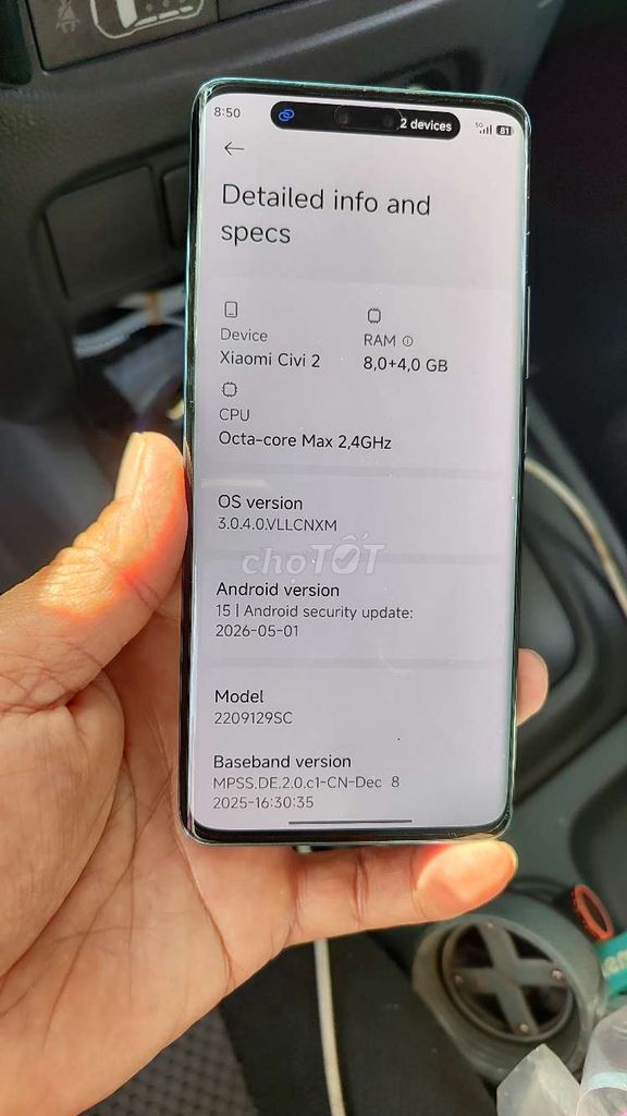 Xiaomi Civi 2 8GB/256GB Xanh. Mua bán Điện thoại tại Quận 5 Tp Hồ Chí Minh được đăng bởi Tan hình 1