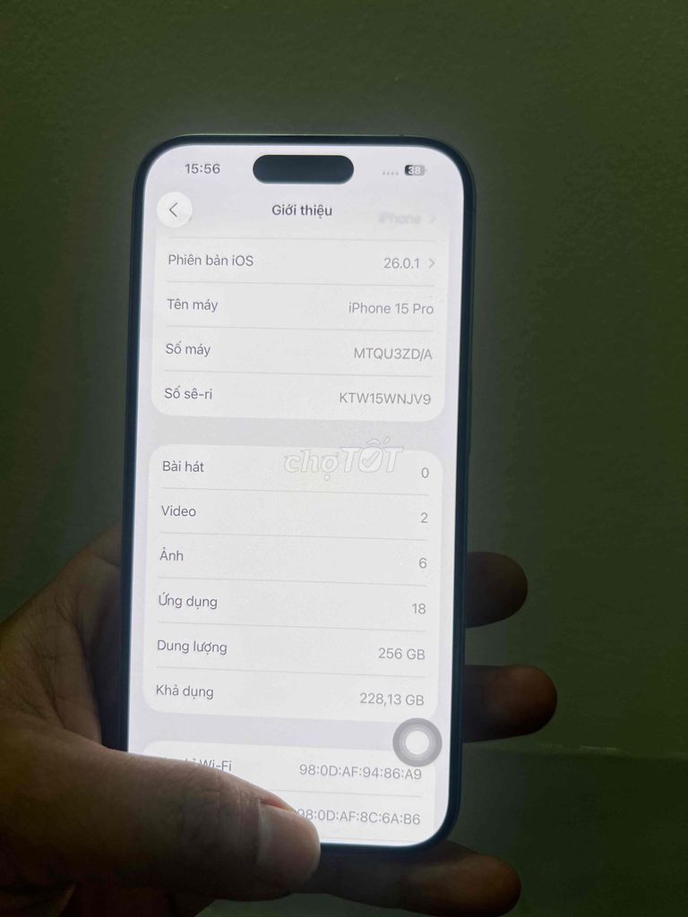 iPhone 15 Pro 256GB Xám. Mua bán Điện thoại tại Huyện Hóc Môn Tp Hồ Chí Minh được đăng bởi thắng mobile hình 1