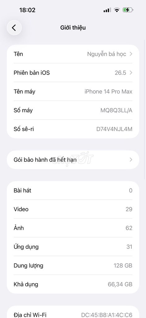 Apple iPhone 14 Pro Max 128GB 84%. Mua bán Điện thoại tại Huyện Trảng Bom Đồng Nai được đăng bởi Nguyễn bá học hình 1