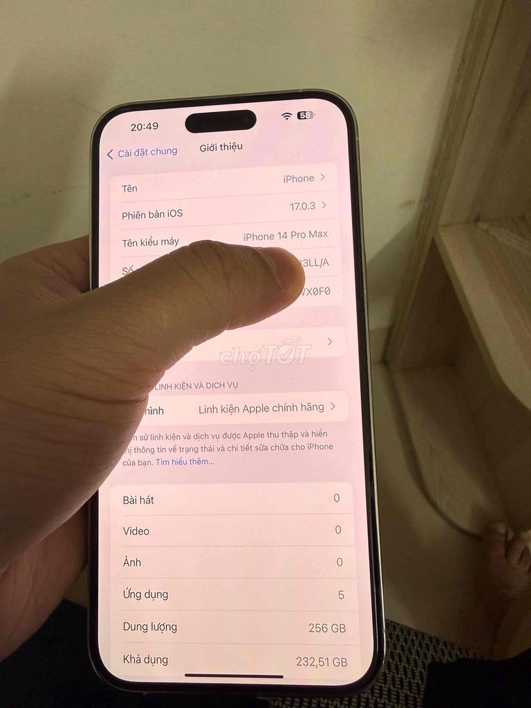 Apple iPhone 14 Pro Max 256GB Trắng. Mua bán Điện thoại tại Huyện Thanh Trì Hà Nội được đăng bởi Mạnh Hùng hình 1