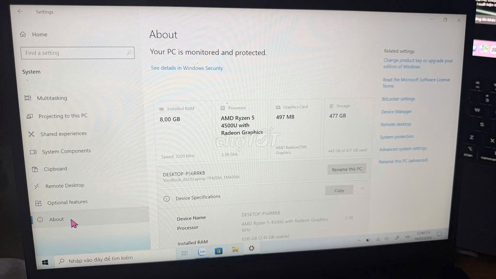 Asus Vivobook Ryzen 5 8GB/477GB Đen. Mua bán Laptop tại Quận 12 Tp Hồ Chí Minh được đăng bởi Hội Đồ Điện Tử hình 1