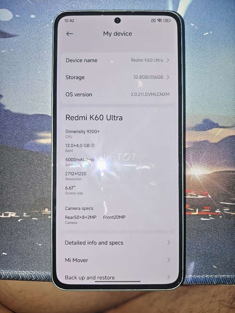 Xiaomi Redmi K60 Ultra 256GB Xanh. Mua bán Điện thoại tại Thành phố Thủ Đức Tp Hồ Chí Minh được đăng bởi Nguyễn Thành Quốc hình 1