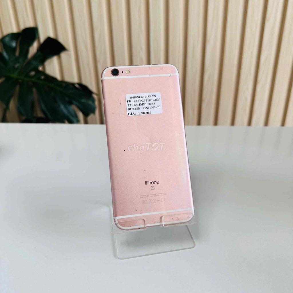 iPhone 6s Plus 64GB Hồng - Chức Năng Bình Thường. Mua bán Điện thoại tại Quận Ninh Kiều Cần Thơ được đăng bởi Hmphone hình 1
