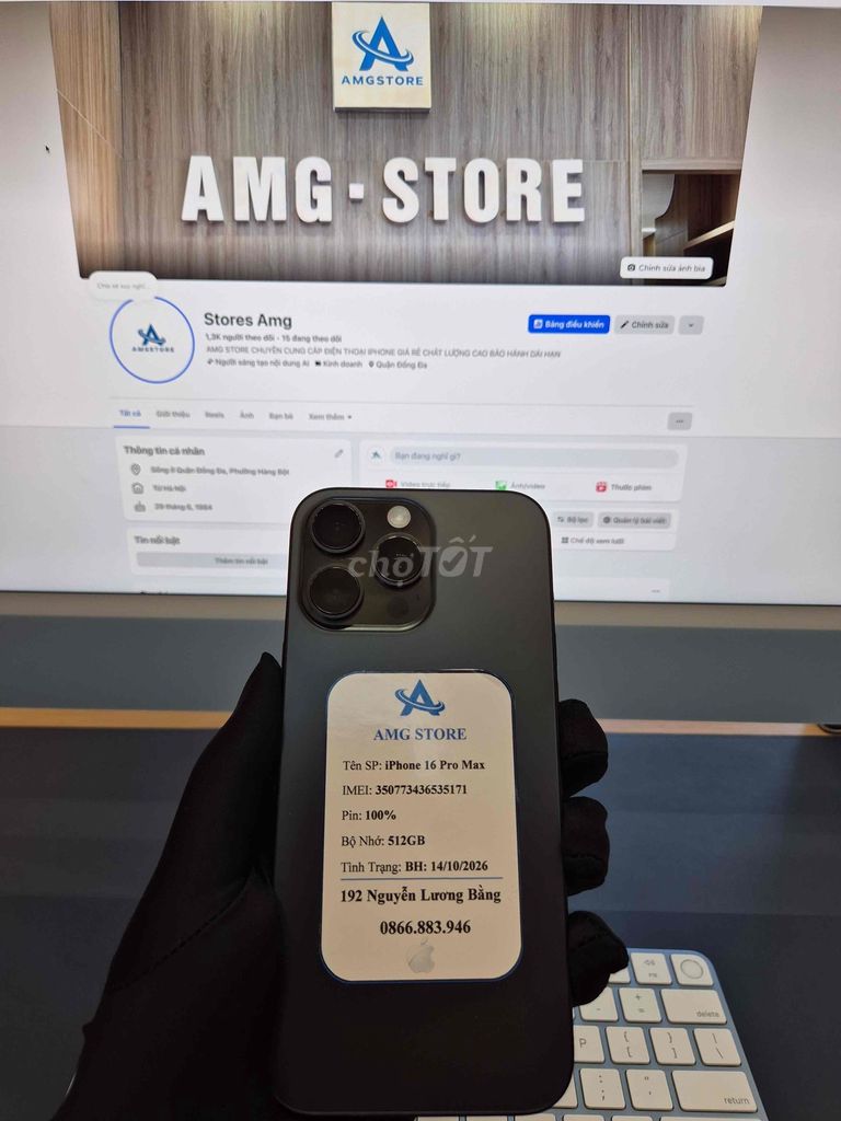 Apple iPhone 16 Pro Max 512GB Đen 9x. Mua bán Điện thoại tại Quận Đống Đa Hà Nội được đăng bởi Stores Amg hình 1