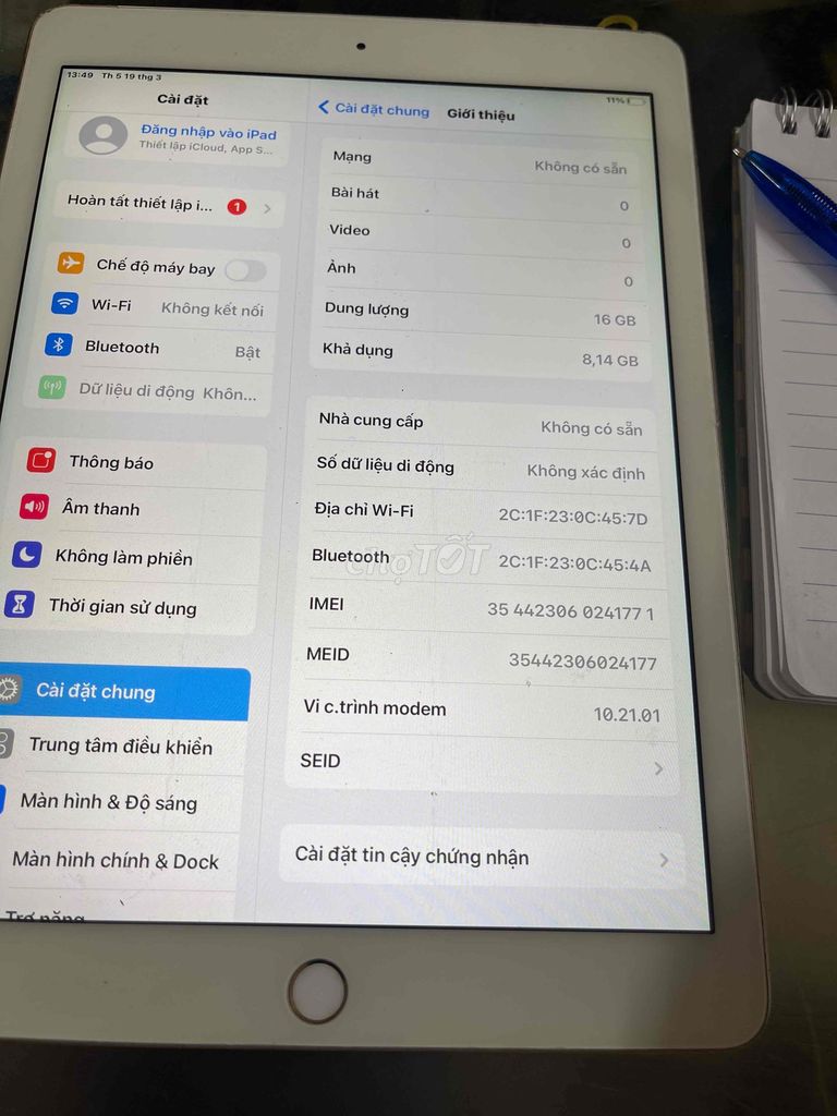 iPad Air 2 16GB Vàng 4G. Mua bán Máy tính bảng tại Quận Bình Tân Tp Hồ Chí Minh được đăng bởi thanh phuong hình 1