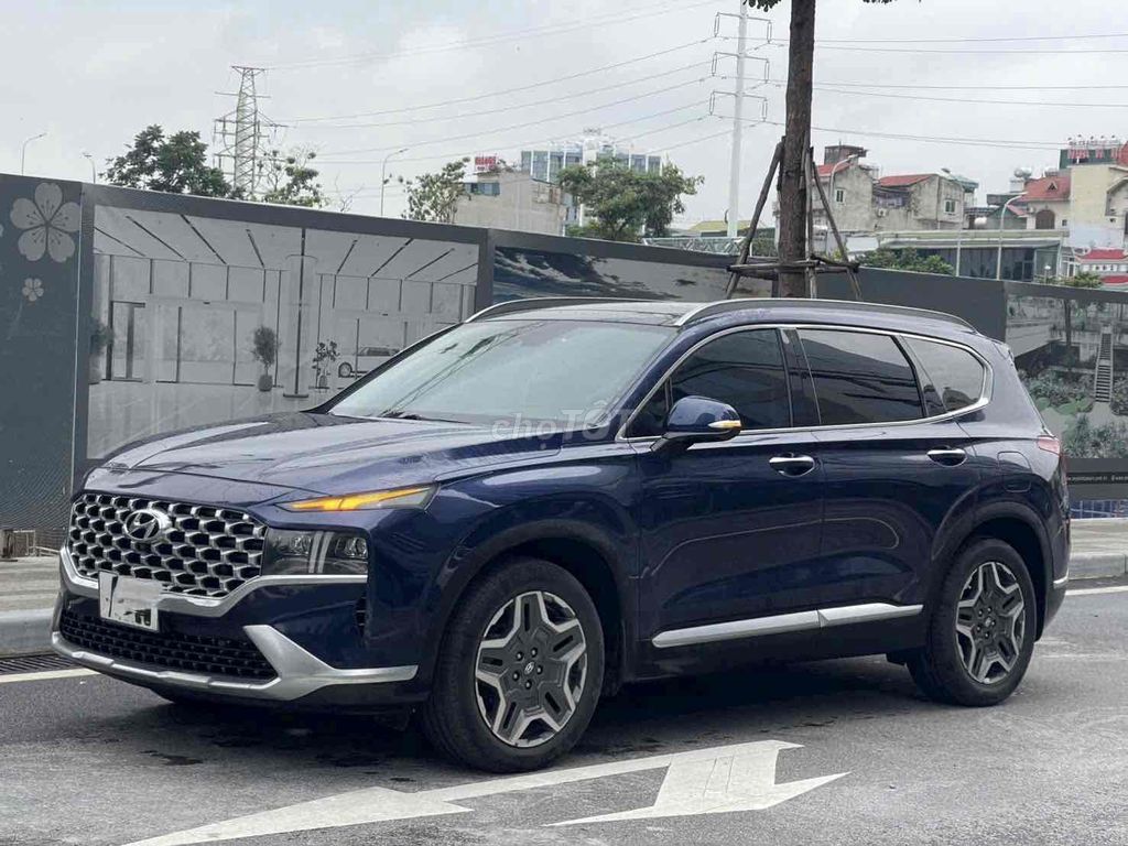 Hyundai Santafe 2021 полная комплектация кнопка Синий