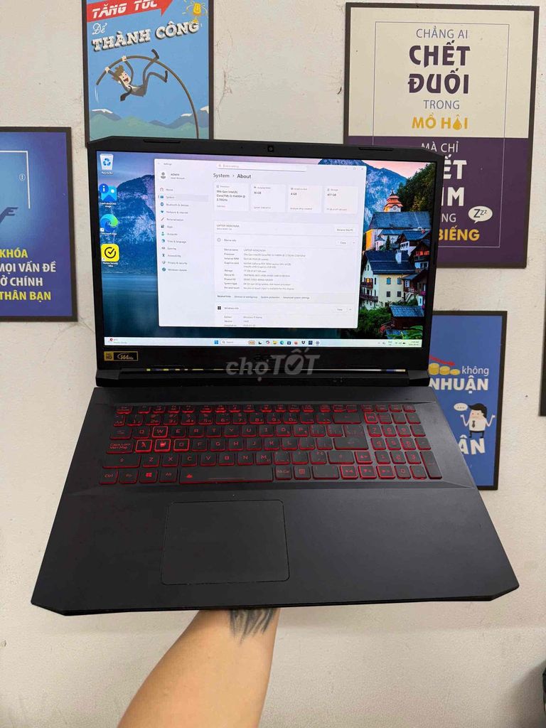 Acer Nitro 5 i5-11400H 17 inch 16GB/512GB RTX 3050. Mua bán Laptop tại Quận Đống Đa Hà Nội được đăng bởi Huy Long Store 247 hình 1