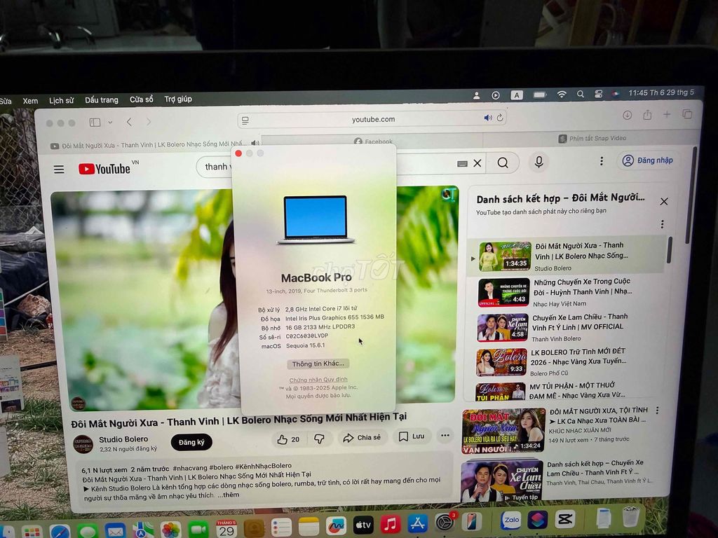 Apple MacBook Pro 2019 Core i7. Mua bán Laptop tại Quận 12 Tp Hồ Chí Minh được đăng bởi Ho hiep loi hình 1