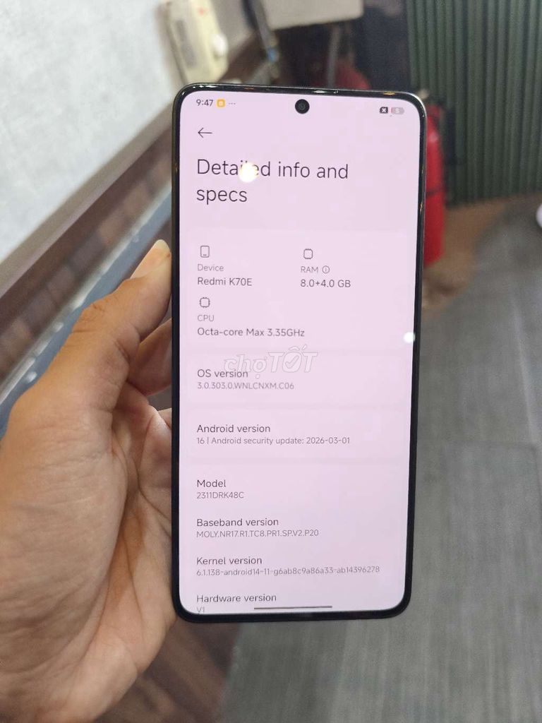 Xiaomi Redmi K70E 8GB/256GB Đen. Mua bán Điện thoại tại Quận Ninh Kiều Cần Thơ được đăng bởi sang hình 1