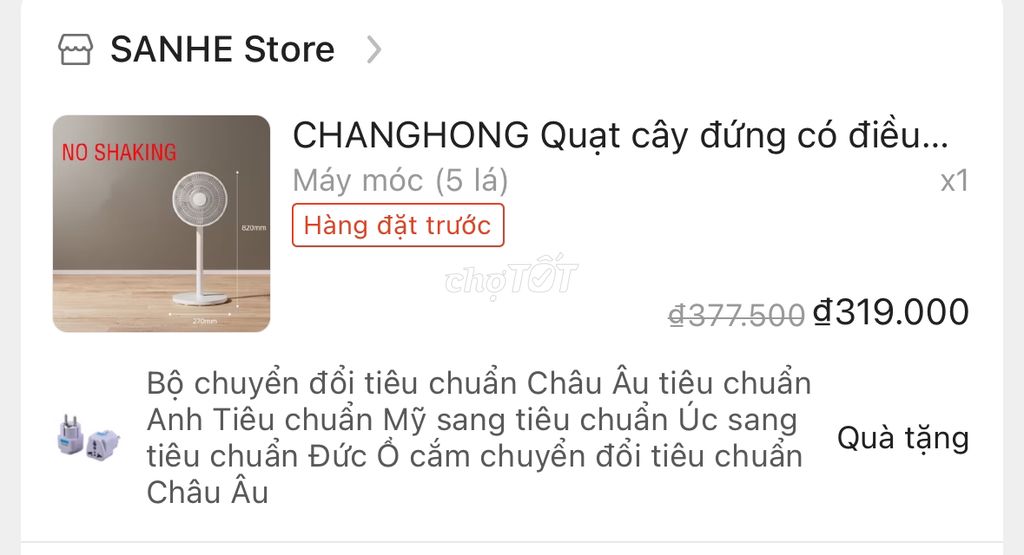 Quạt đã qua sử dụng