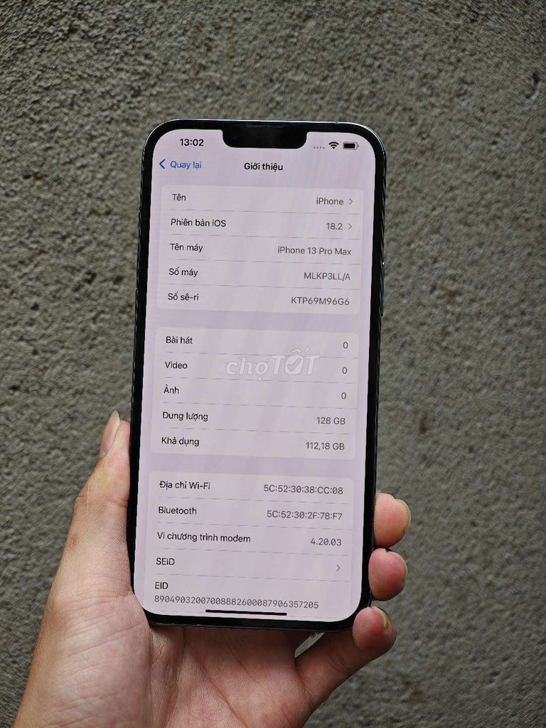 iPhone 13 pro max 128gb máy zin pin còn 86