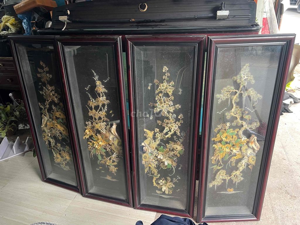 Tranh treo tường Khảm trai Tứ quý. Mua bán Đồ sưu tầm, đồ cổ tại Quận Bắc Từ Liêm Hà Nội được đăng bởi phạm văn đoàn hình 1