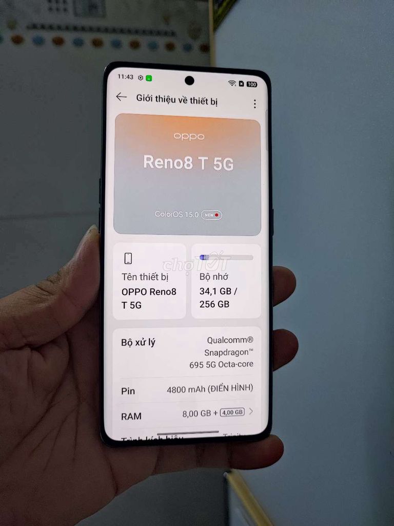 Reno 8t-5G, 8/256 màn zin full vân tay, nhận gl. Mua bán Điện thoại tại Quận 8 Tp Hồ Chí Minh được đăng bởi Thanh lý Smartphone  hình 1