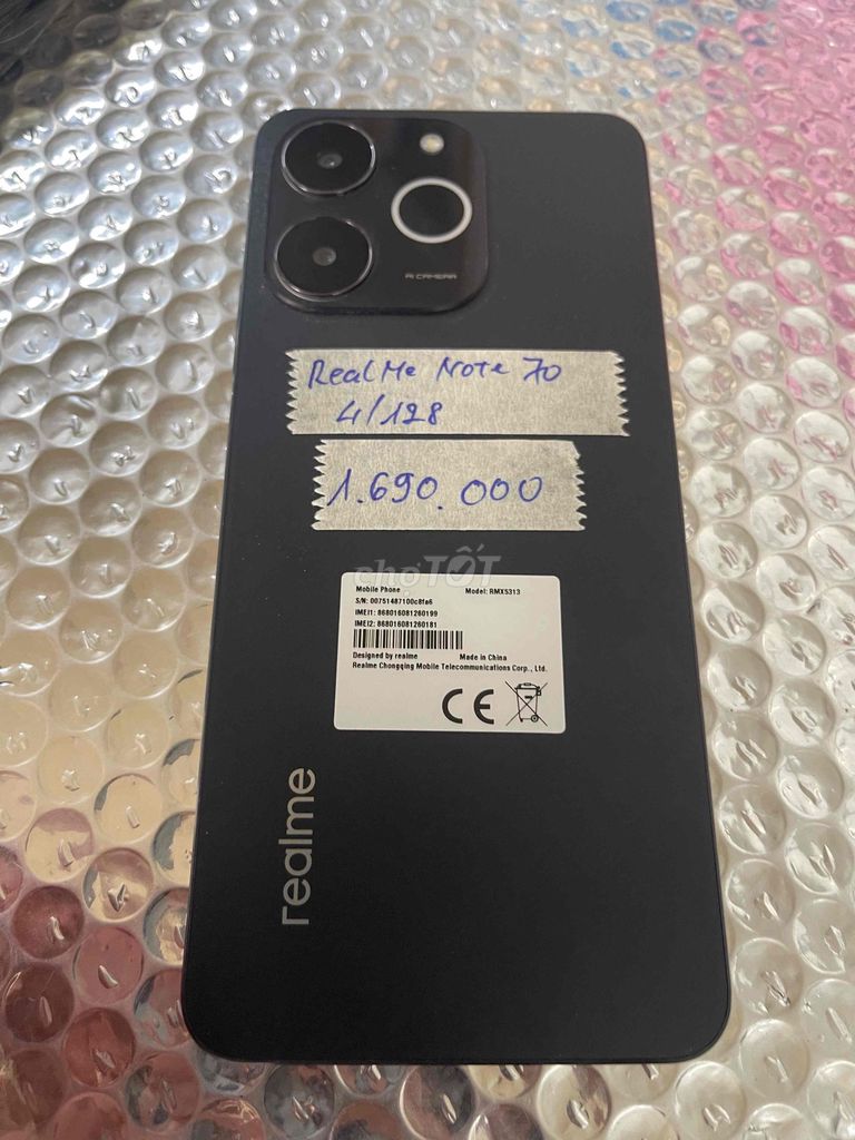 Realme note 70 4/128gb zin đẹp 99%. Mua bán Điện thoại tại Quận Ninh Kiều Cần Thơ được đăng bởi Cầm Đồ Anh Quý hình 1