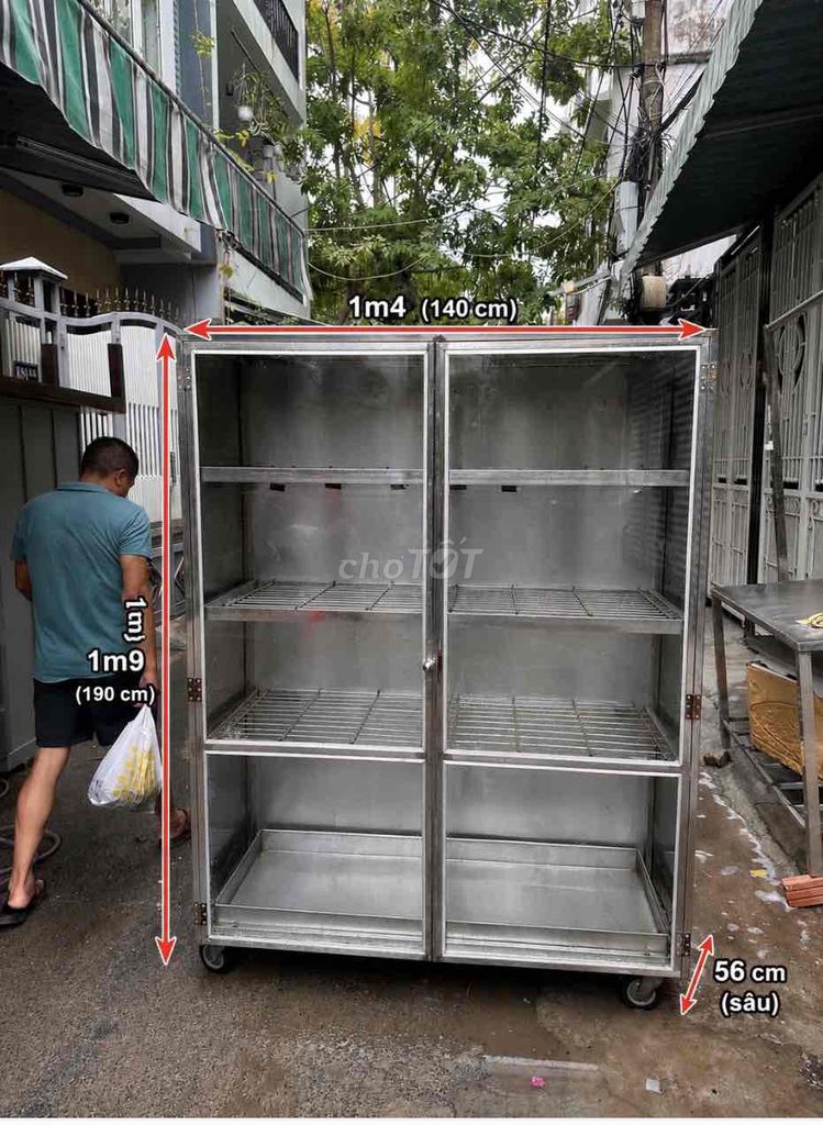 Tủ bếp công nghiệp Inox Bạc 140x190x56cm. Mua bán Tủ, kệ gia đình tại Quận Hải Châu Đà Nẵng được đăng bởi Hiền hình 1