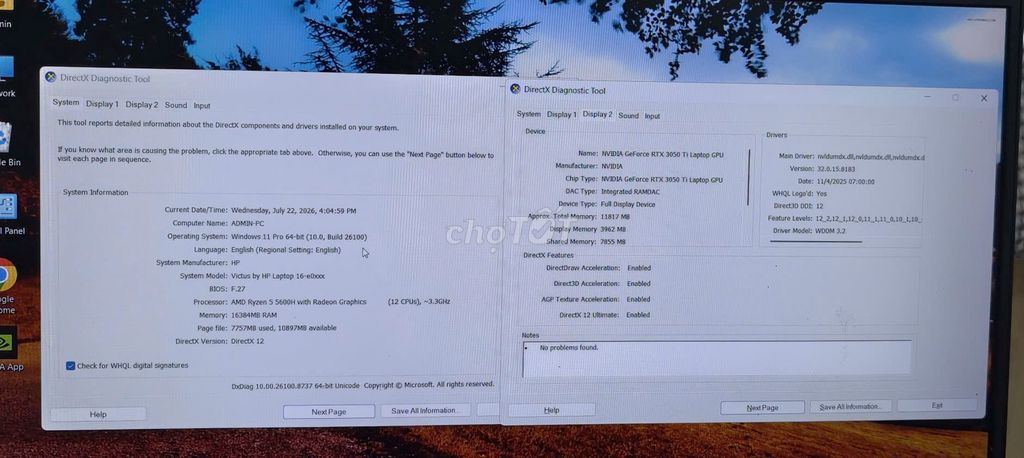 HP Victus 16 RTX 3050 Ti Ngon. Mua bán Laptop tại Quận Hai Bà Trưng Hà Nội được đăng bởi Phạm Thành Công hình 1