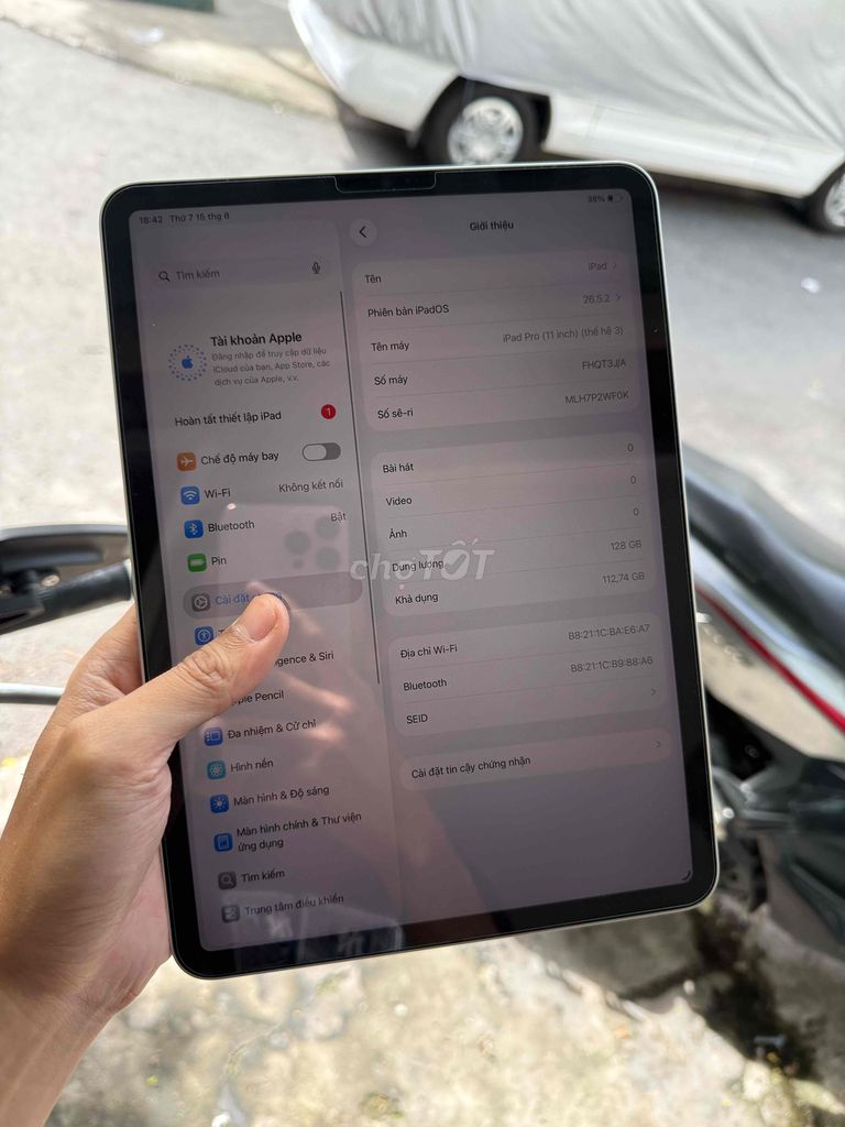 iPad Pro 11 inch M1 128GB Bạc. Mua bán Máy tính bảng tại Quận Bình Thạnh Tp Hồ Chí Minh được đăng bởi Táo Care  hình 1