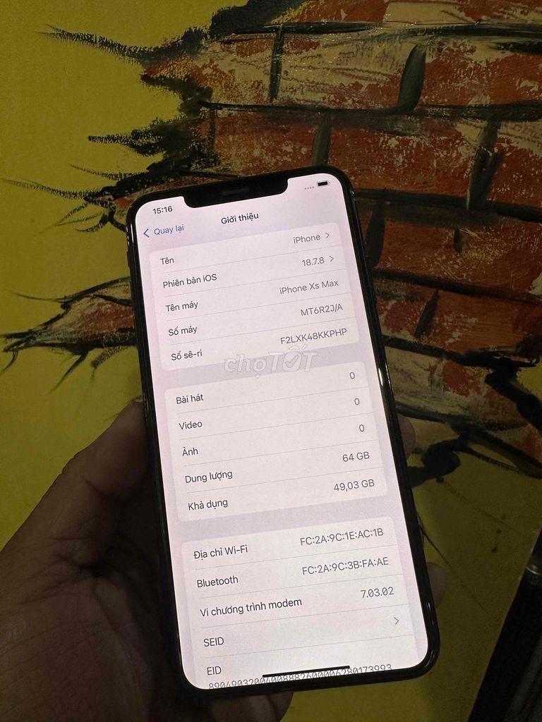 iPhone Xs Max 64G đen Đã sử dụng. Mua bán Điện thoại tại Thành phố Biên Hòa Đồng Nai được đăng bởi thanh hình 1
