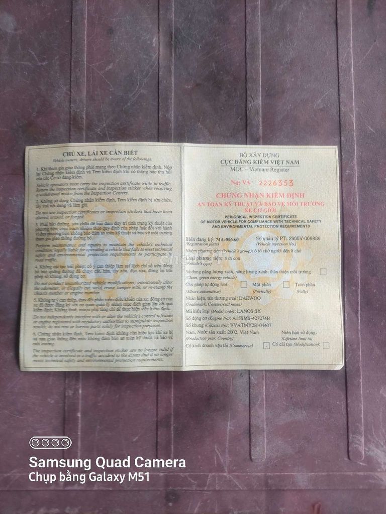 Lanos 2002. Mua bán Ô tô tại Quận Bình Thuỷ Cần Thơ được đăng bởi  nguyenhungdung hình 8