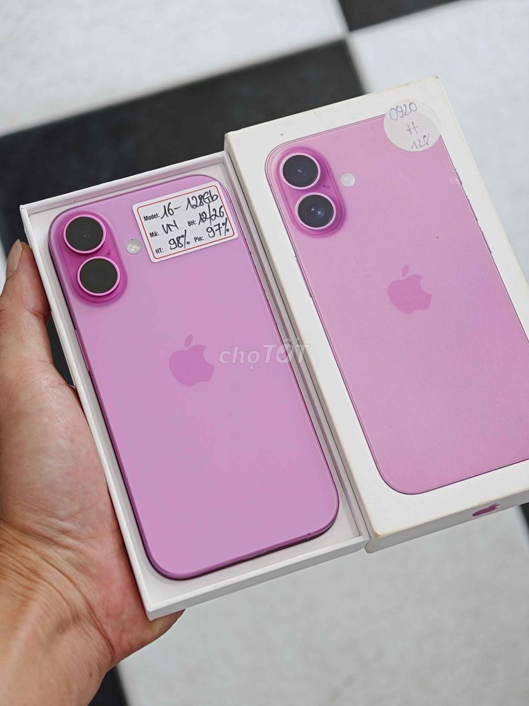 iPhone 16 128GB Hồng VN Fullbox P97 bh12/2026. Mua bán Điện thoại tại Quận Đống Đa Hà Nội được đăng bởi Quý Hoàng hình 1