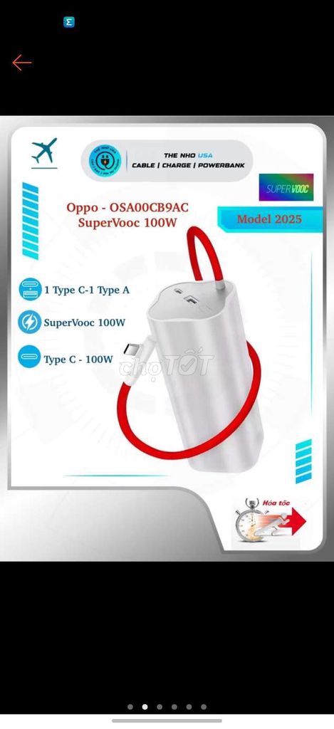 Sạc dự phòng OnePlus 20000mAh 100W Bạc. Mua bán Phụ kiện (Màn hình, Chuột...) tại Huyện Chư Prông Gia Lai được đăng bởi Hoàng hình 1