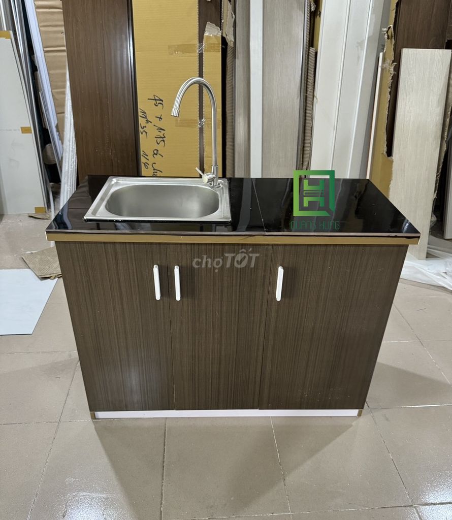 TỦ BẾP NHỰA ĐÀI LOAN CÓ BỒN RỬA, VÒI NƯỚC. Mua bán Tủ, kệ gia đình tại Thành phố Thuận An Bình Dương được đăng bởi Nội Thất Quang Hùng TD hình 1
