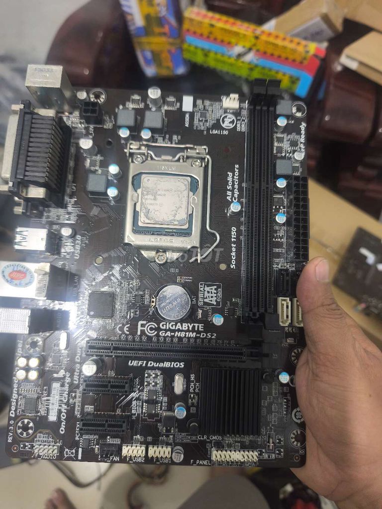 Bo mạch chủ Gigabyte GA-H81M-DS2. Mua bán Linh kiện (RAM, Card...) tại Huyện Long Hồ Vĩnh Long được đăng bởi Đồ cũ thanh lý hình 1