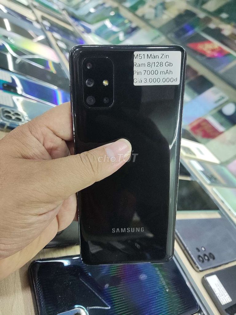 Samsung M51 128GB Đen. Mua bán Điện thoại tại Thành phố Bến Tre Bến Tre được đăng bởi Điện thoại Bến Tre giá rẻ hình 1