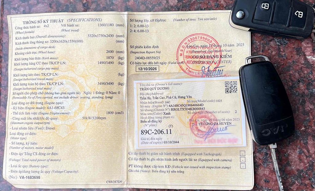 Jac-Nâng tải1.49-Sx2019-Thùnginok-Máy dầu1.8-tubo.. Mua bán Xe tải, xe ben tại Huyện Thanh Ba Phú Thọ được đăng bởi XE KHỞI NGHIỆP ĐẸP CHẤT PHÚ THỌ hình 19