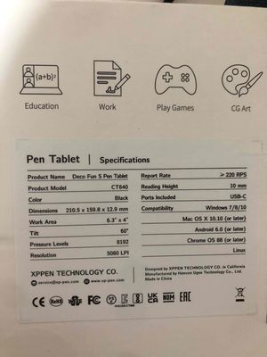 Bảng vẽ XP-Pen: Deco Fun S Pen Tablet