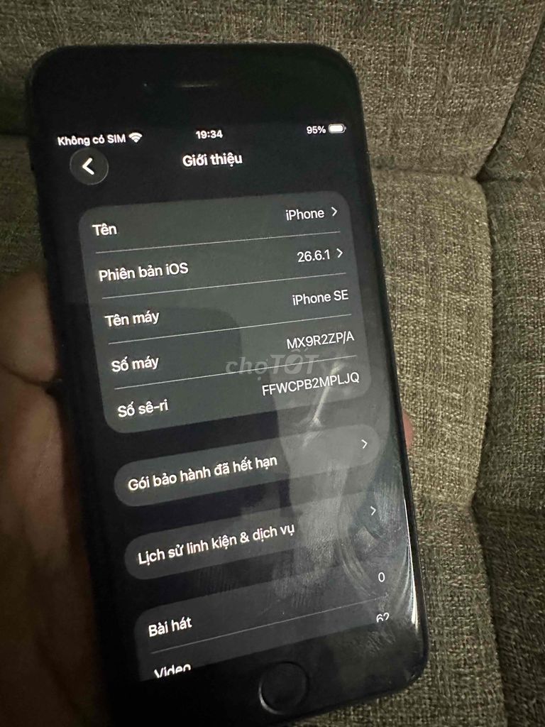 Apple iPhone SE 2020 64GB Đen. Mua bán Điện thoại tại Thị xã Gò Công Tiền Giang được đăng bởi Hoài Sơn hình 1