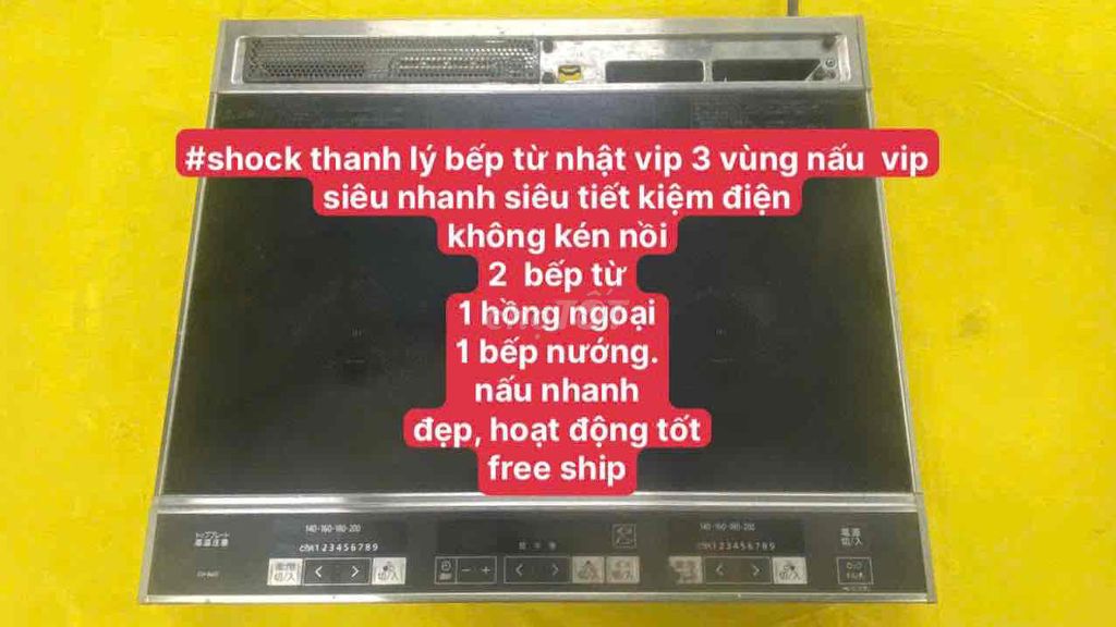 Bếp từ Nhật Bản 3 vùng nấu Đen. Mua bán Bếp, lò, đồ điện nhà bếp tại Quận Long Biên Hà Nội được đăng bởi Nguyễn Mạnh hình 1