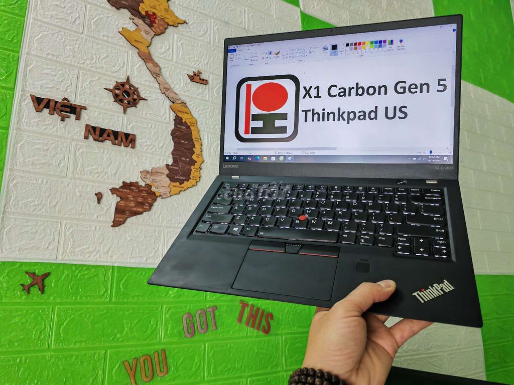 Laptop Thinkpad X1 Carbon Gen 5 Mỹ, i7, ram 16