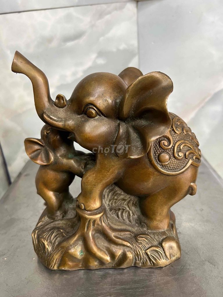 Tượng phong thủy Đồng Voi mẹ con. Mua bán Đồ sưu tầm, đồ cổ tại Quận Phú Nhuận Tp Hồ Chí Minh được đăng bởi Khanh ly hình 1
