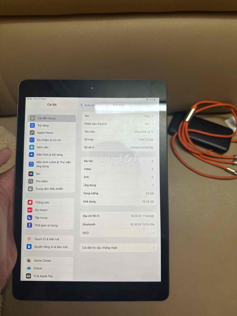 iPad Gen 7 32GB Đã Sử Dụng - Hà Nội. Mua bán Máy tính bảng tại Quận Hoàng Mai Hà Nội được đăng bởi Minh Linh  hình 1
