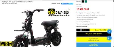 JVC eco S600i MayBach Đen CŨ. Mua bán Xe điện tại Quận Sơn Trà Đà Nẵng được đăng bởi lê trang