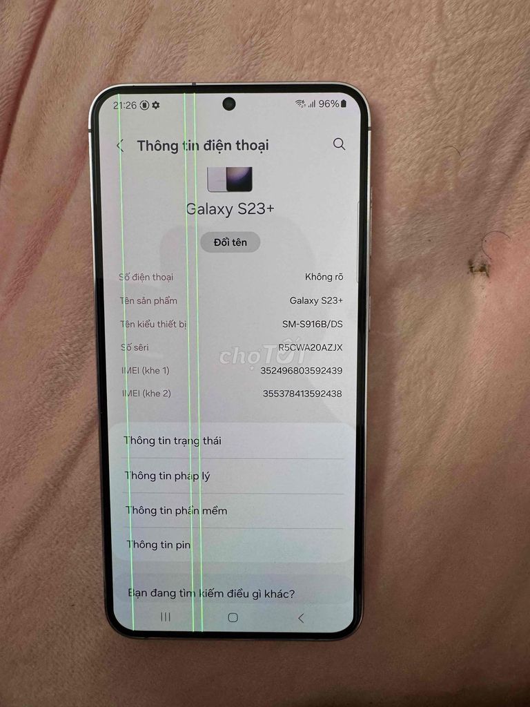 Samsung Galaxy S23 plus ssvn sọc. Mua bán Điện thoại tại Quận Tân Phú Tp Hồ Chí Minh được đăng bởi Tuấn hình 1