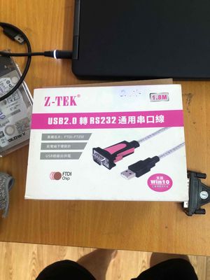 Dây chuyển đổi USB to Rs-232 Zteck hồng hãng.