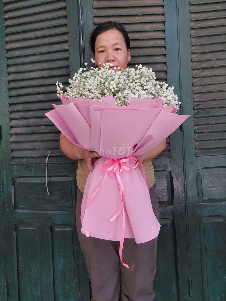 Bó hoa baby Trắng. Mua bán Cây cảnh, đồ trang trí tại Huyện Châu Thành Bến Tre được đăng bởi Út Nhàn Nguyễn hình 1
