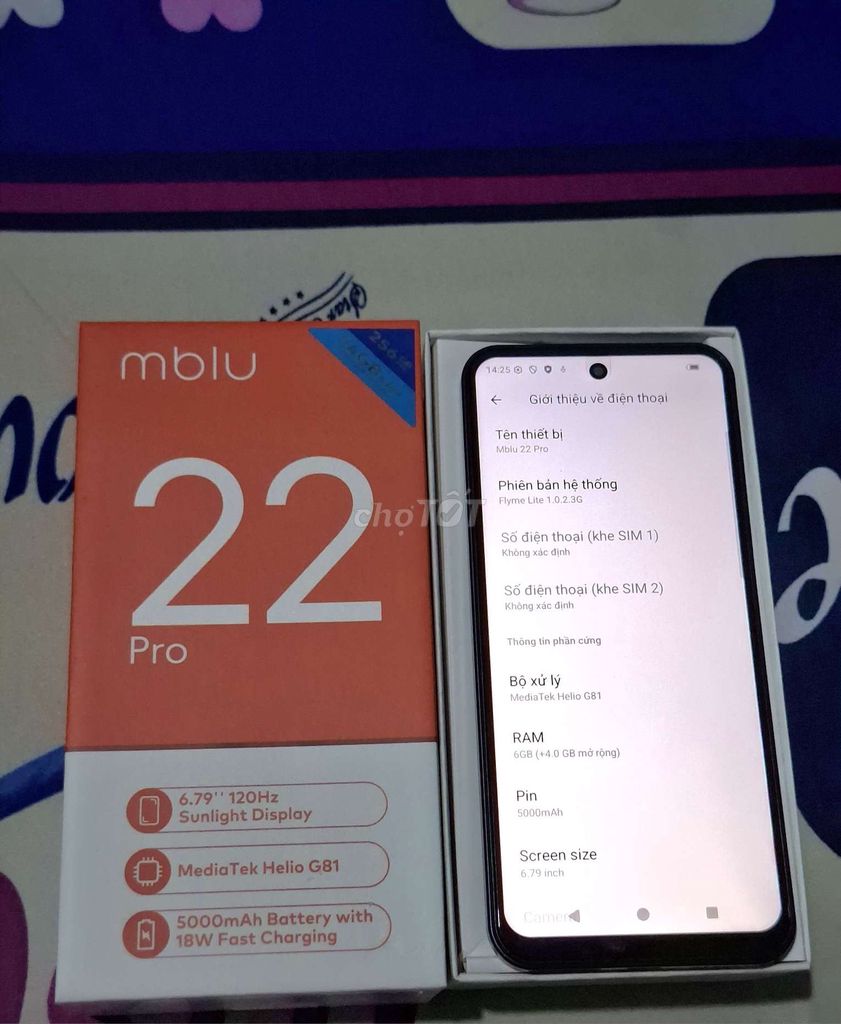 Meizu mblu 22 Pro 6GB/256GB full hộp đủ phụ kiện . Mua bán Điện thoại tại Thành phố Thủ Đức Tp Hồ Chí Minh được đăng bởi Android cũ  hình 1