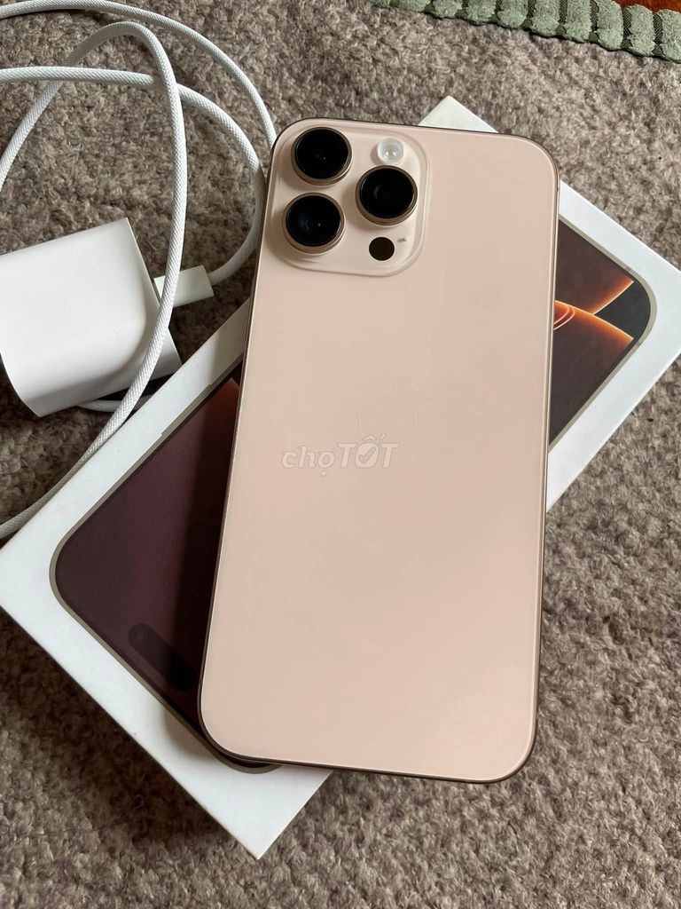 Apple iPhone 16 Pro Max 256GB Vàng hồng Đã sử dụng. Mua bán Điện thoại tại Quận 10 Tp Hồ Chí Minh được đăng bởi Hội Đồ Điện Tử hình 1