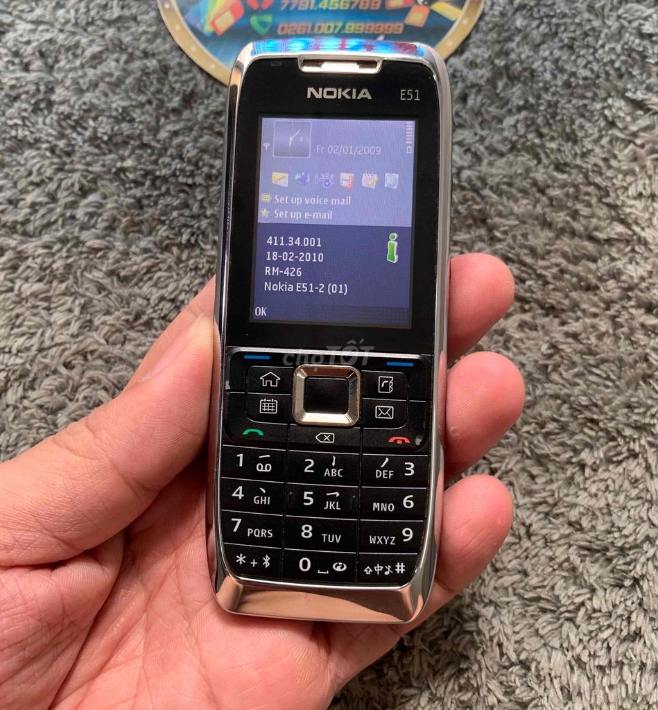 E51 Đen zin xách tay Singapore ko tiếng việt. Mua bán Điện thoại tại Quận Bình Thạnh Tp Hồ Chí Minh được đăng bởi Trùm Nokia Cổ SG hình 1