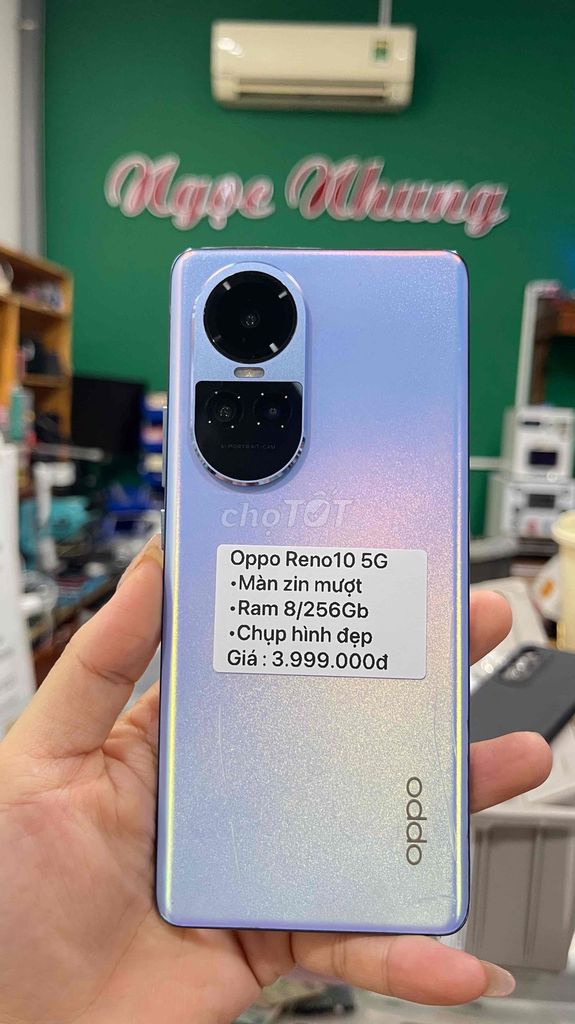 Oppo Reno10 5G 256GB Xanh nhạt. Mua bán Điện thoại tại Thành phố Bến Tre Bến Tre được đăng bởi Điện thoại Bến Tre giá rẻ hình 1