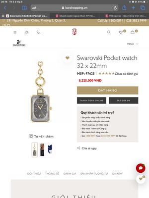 Swarovski Pocket Watch authentic new 100%