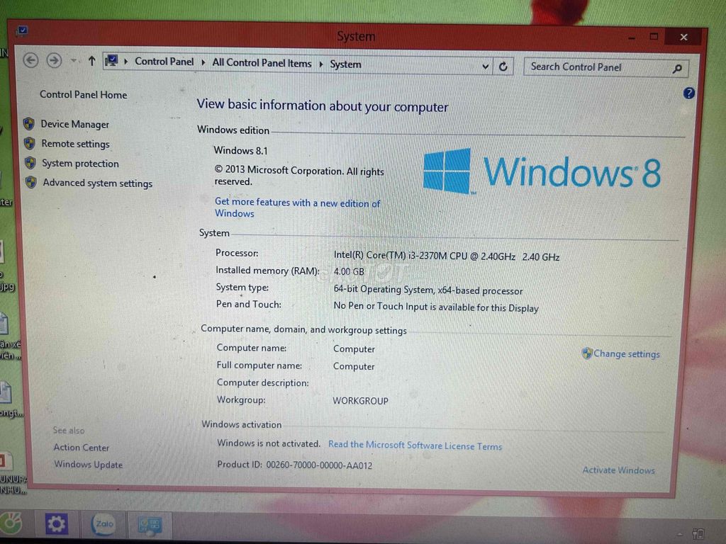 ASUS Laptop i3-2370M 4GB Windows 8.1. Mua bán Laptop tại Thành phố Mỹ Tho Tiền Giang được đăng bởi Nguyễn Huy hình 1