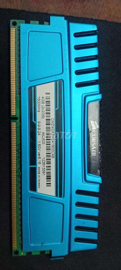RAM Corsair Vengeance DDR3 2GB 1600MHz Xanh. Mua bán Linh kiện (RAM, Card...) tại Thành phố Buôn Ma Thuột Đắk Lắk được đăng bởi Long Nguyễn Hoàng hình 1